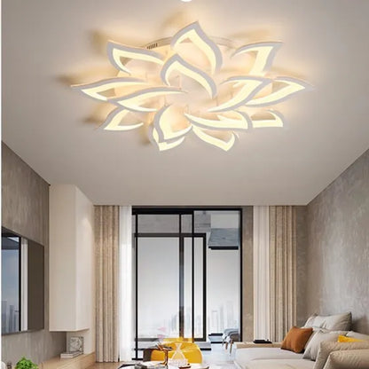 Lámpara de techo DecorBites™ Lotus: Moderna luminaria LED para el hogar, sala de estar y dormitorio.