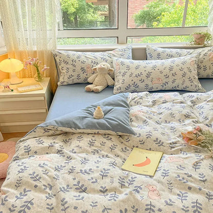 Juego de cama DecorBites™ Cozy Cotton: Funda nórdica de 160 x 210 cm para adultos, cálida y suave.