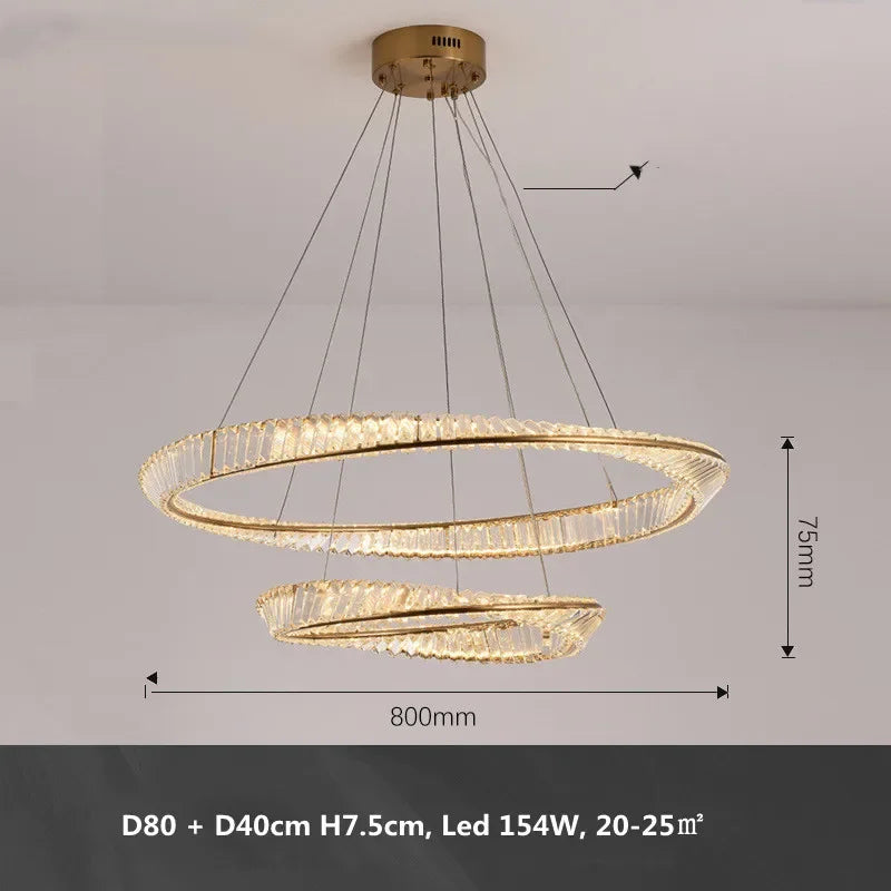 DecorBites™ Gold Metal LED Dimmable Ceiling Light with K9 Crystals