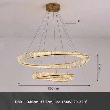 DecorBites™ Gold Metal LED Dimmable Ceiling Light with K9 Crystals