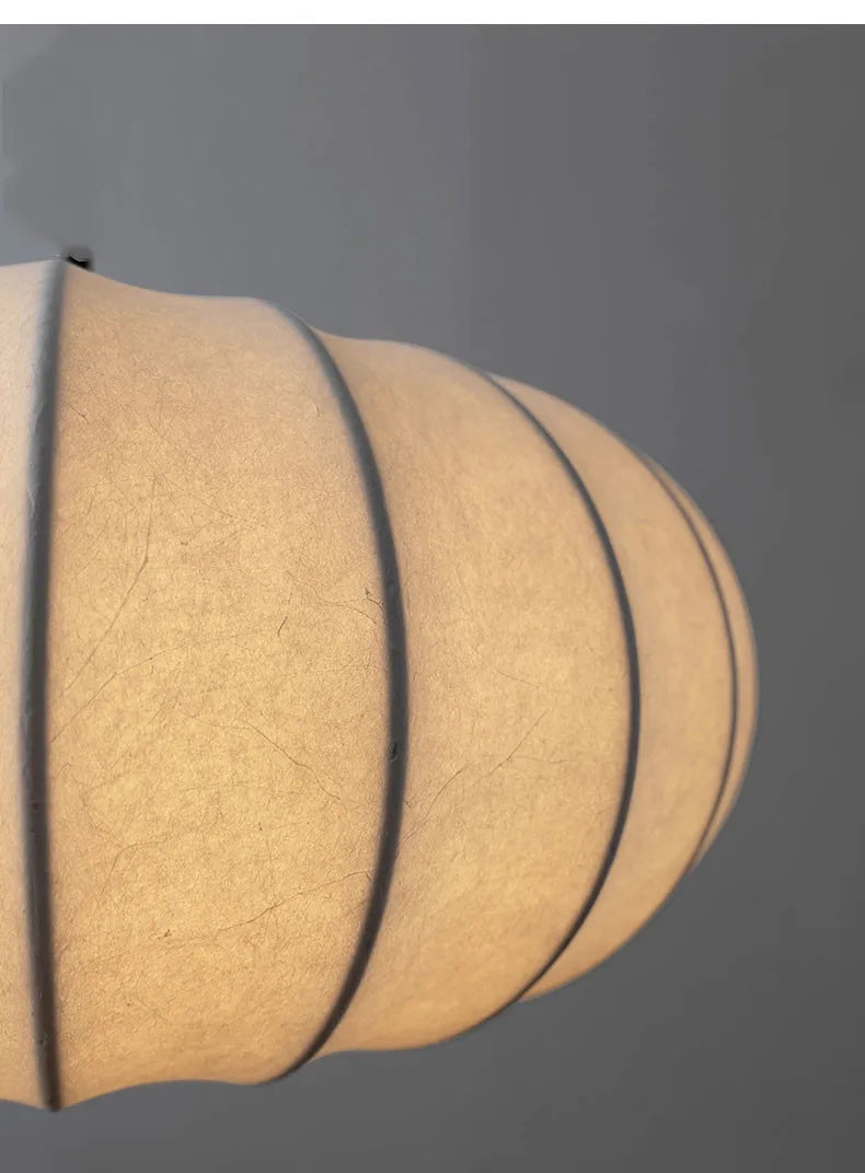 DecorBites™ Handmade Silk Pumpkin Pendant Lamps for Dining, Living, and Study Spaces