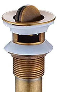 DecorBites™ Brass Pop Up Sink Drain - Antique Bathroom Brass Pop-up Drain