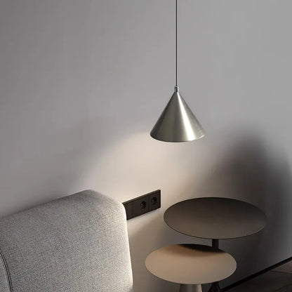 Minimalist Black Conical Aluminum Pendant Light