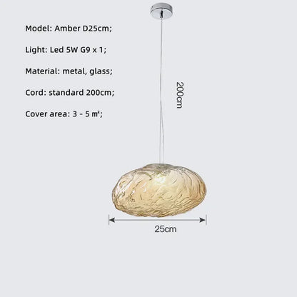 DecorBites™ Glass LED Chandelier Lighting for Modern Stairs, Dining Room, and Home Bar
