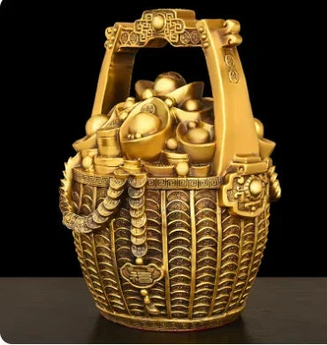 DecorBites™ Copper Treasure Bowl Money Jar for Home Decor