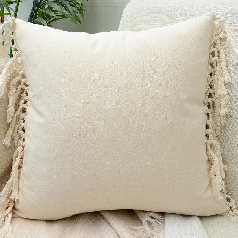 DecorBites™ Boho White Lace Floral Sofa Cushion Cover Wedding Decor Throw Pillows