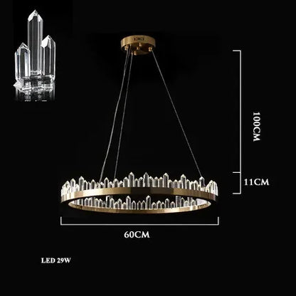 ثريا Arrow Crystal LED من DecorBites™: إضاءة منزلية عصرية لغرفة المعيشة وطاولة الطعام وغرفة النوم