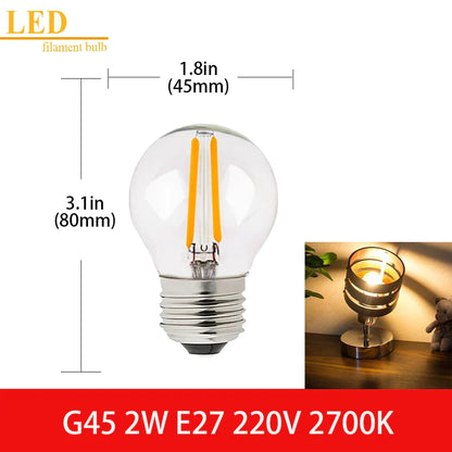 Bombilla de Filamento LED™ Decorbites Vidrio Transparente T16 A19 ST64 Regulable Luz Vintage