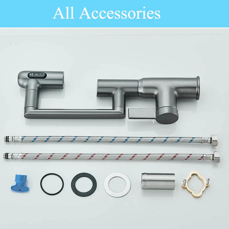 DecorBites™ LED Bathroom Basin Faucet 360 Rotation Mixer Sink Tap with Multifunction Stream Sprayer