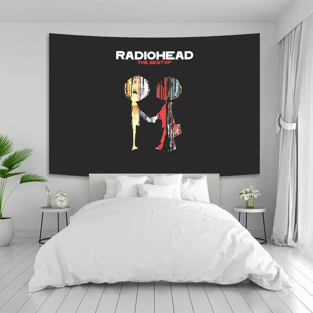 Decobites Radioheads Album Tapestry Music Art Poster Fabric Decoration, Rock Band Inspired Print