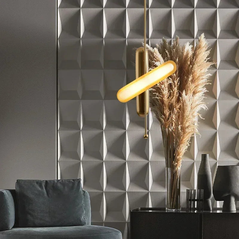 DecorBites™ Golden Art Deco Iron Glass Chandelier Lighting for Dinning Room