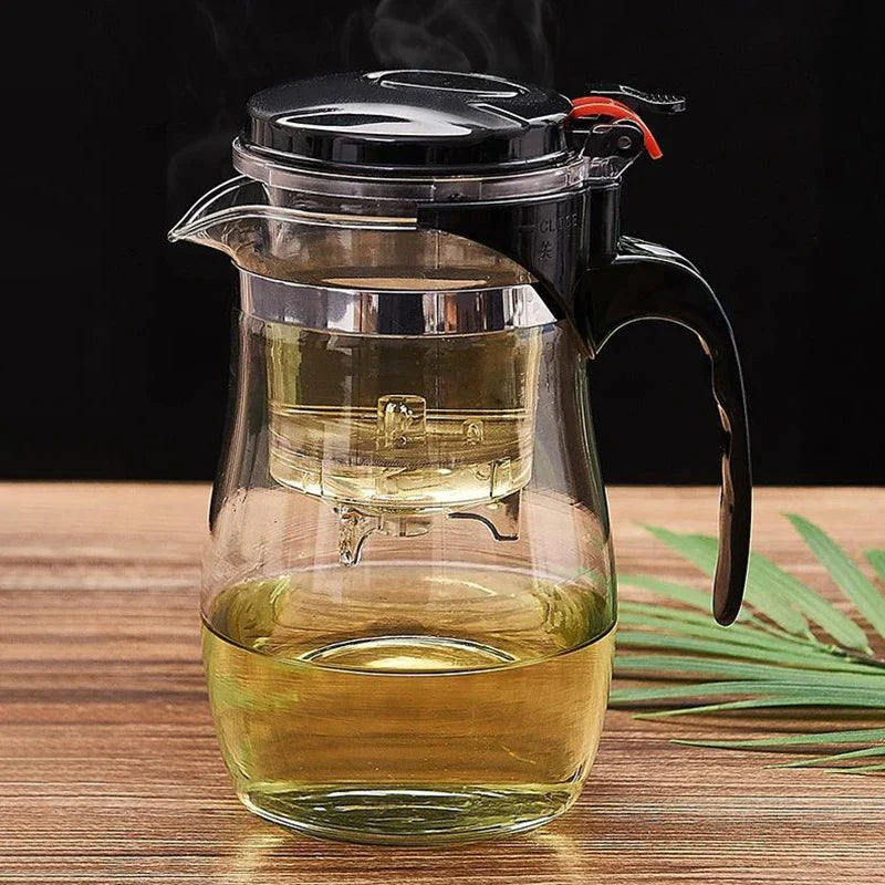 DecorBites™ Glass Tea Set with Infuser, Pu Erh Kettle, Gaiwan Pots - 900ml