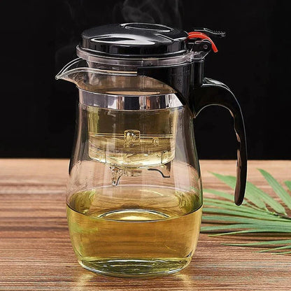 DecorBites™ Glass Tea Set with Infuser, Pu Erh Kettle, Gaiwan Pots - 900ml