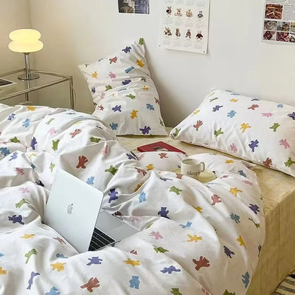 DecorBites™ Checkerboard Pattern Duvet Cover Set - Stylish and Cozy Bedding Kit for Bedroom