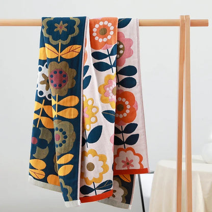 Toalla de baño DecorBites™ de algodón de lujo: toalla de secado rápido y absorbente para adultos