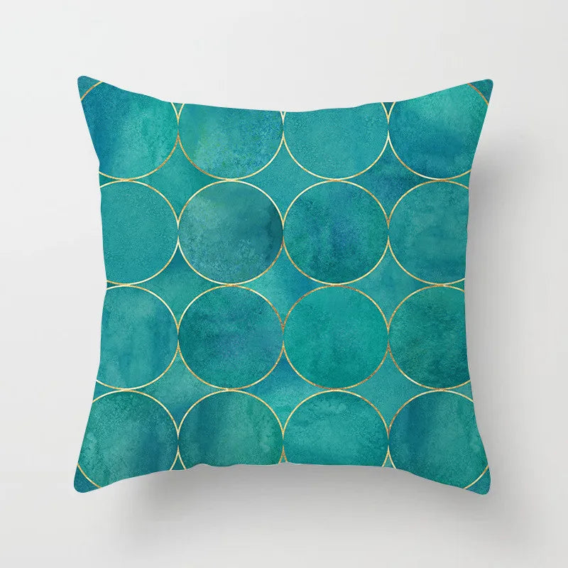 Geometric Leaf Feather Cushions