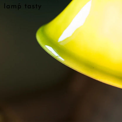 DecorBites™ Green Glass LED Pendant Lights: Vintage Japanese-America Style Hanging Lamp