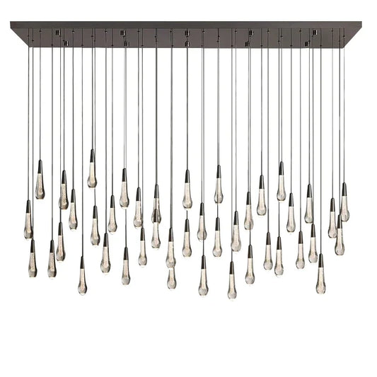 DecorBites™ Crystal Water-drop Chandelier Light Fixture - Luxury Stairwell Decor