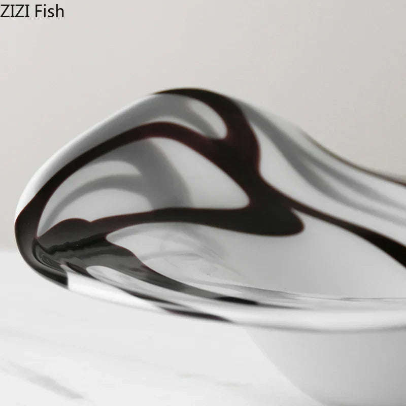 DecorBites™ Glass Fruit Plate Set - Elegant Tableware for Home, Hotel, and Restaurant Use