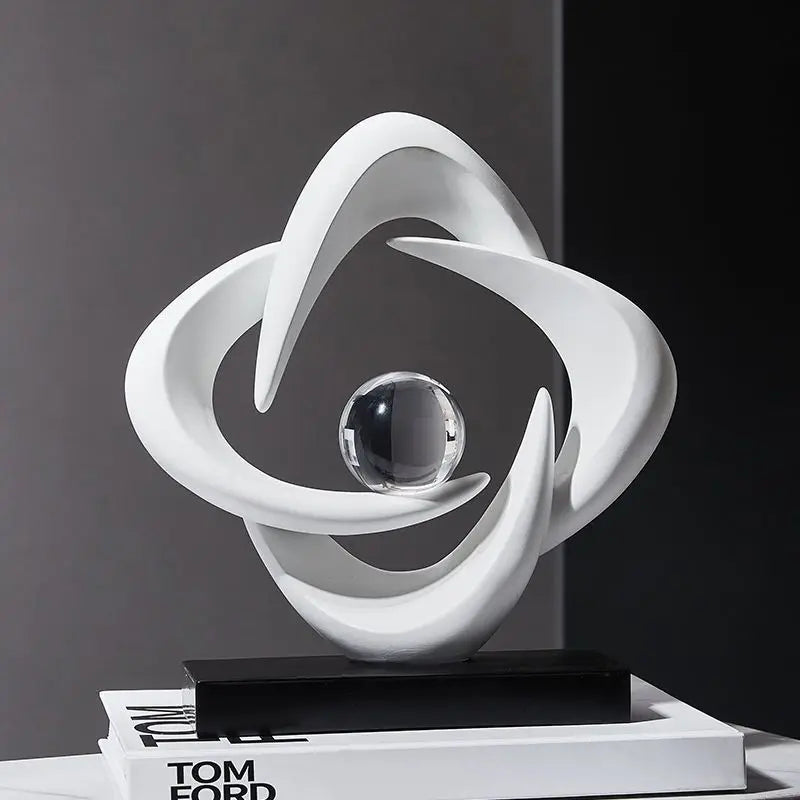 ديكوربايتس™ تمثال تجريدي من الراتنج لتزيين المنزل وقطعة مركزية للطاولة