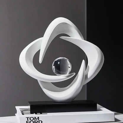 ديكوربايتس™ تمثال تجريدي من الراتنج لتزيين المنزل وقطعة مركزية للطاولة