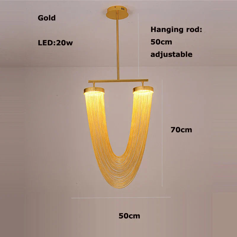 DecorBites™ LED Aluminum Ceiling Chandelier Lighting Hanging Lamps for Foyer