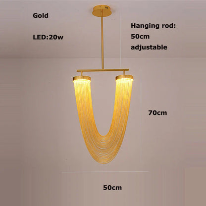 DecorBites™ LED Aluminum Ceiling Chandelier Lighting Hanging Lamps for Foyer
