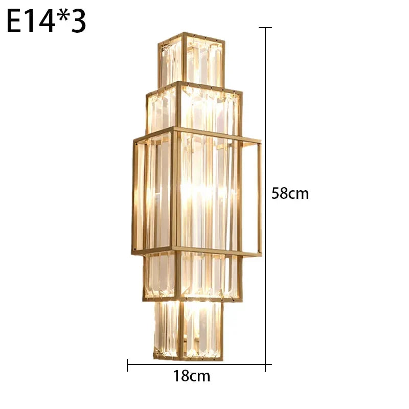 DecorBites™ Glass Crystal Wall Lamp Modern Minimalist Luxury Indoor Lighting
