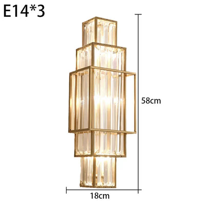 DecorBites™ Glass Crystal Wall Lamp Modern Minimalist Luxury Indoor Lighting