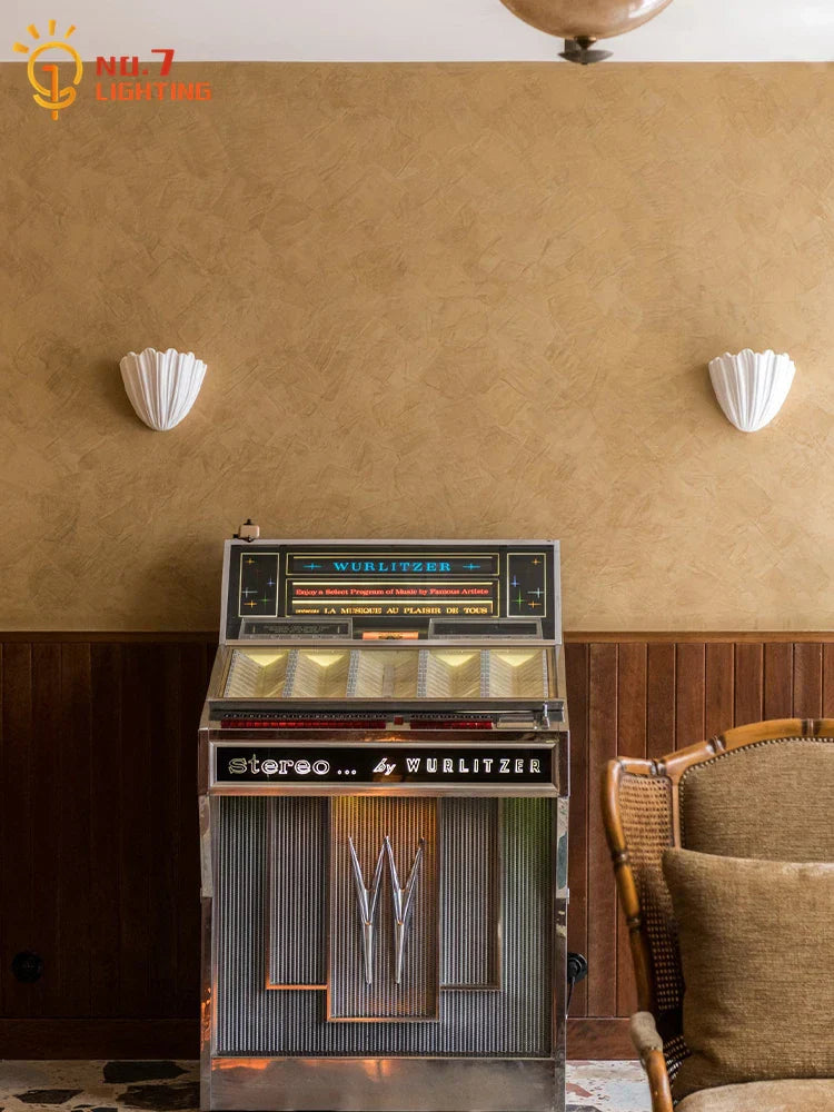 Lámpara de pared DecorBites™ francesa medieval de yeso con diseño retro LED G9 para sala de estar y dormitorio