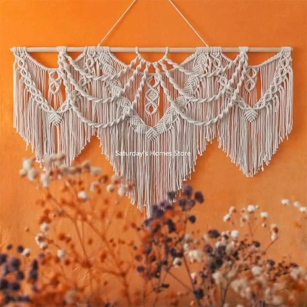 Decorbites™ Gran Tapiz de Macramé Bohemio Colgante de Pared para Decoración Boho en la Sala de Estar