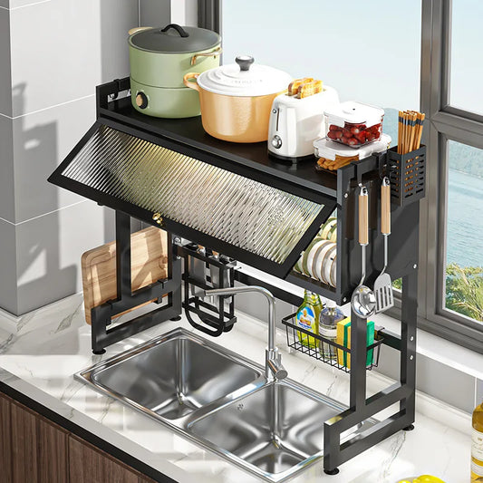 DecorBites™ Kitchen Cabinet Organizer Shelf for Sink Seasoning Tableware Storage