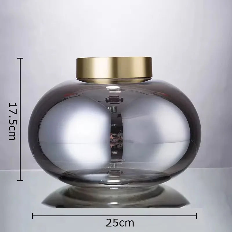 DecorBites™ Glass Vase Desk Decoration Modern Floral Vases Room Decor Astral Bouquet