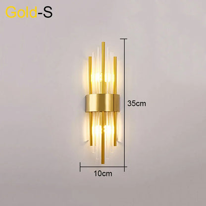 DecorBites™ Crystal Wall Lamp: Elegant LED Indoor Lighting for Living Room, Bedroom, Hotel, and TV Background