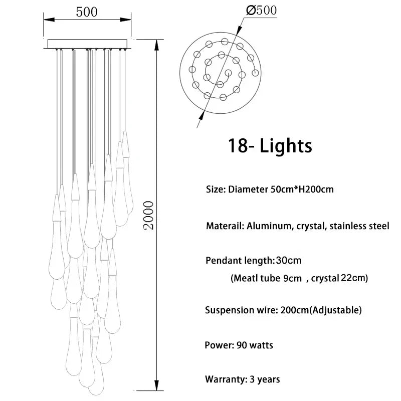 Lámparas colgantes DecorBites™ Crystal Gold para comedor, isla de cocina, candelabro