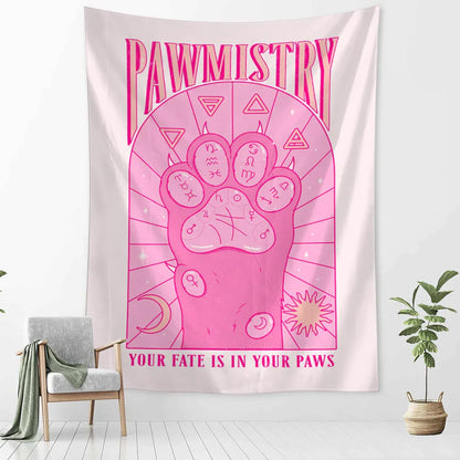 DecorBites™ Cartoon Cat Claw Tapestry Wall Hanging Abstract Art Home Decor