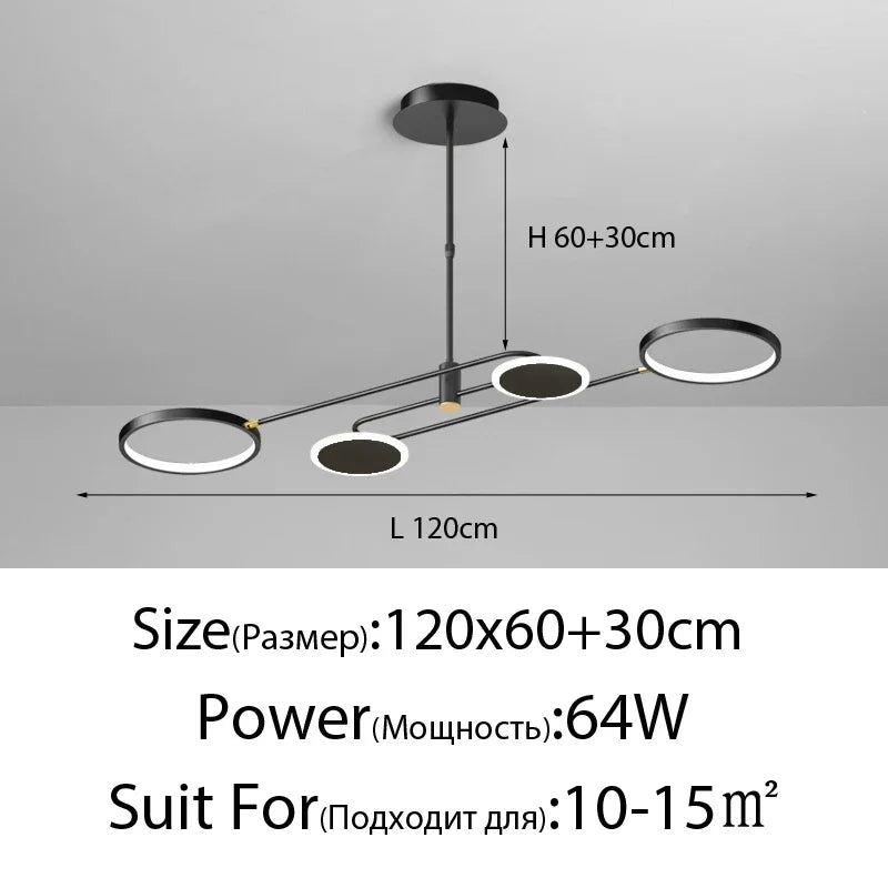 DecorBites™ LED Chandelier Lights: Modern Lighting Fixtures for Living Room, Bedroom, Kitchen & Home Decor