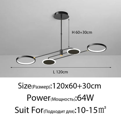 DecorBites™ LED Chandelier Lights: Modern Lighting Fixtures for Living Room, Bedroom, Kitchen & Home Decor