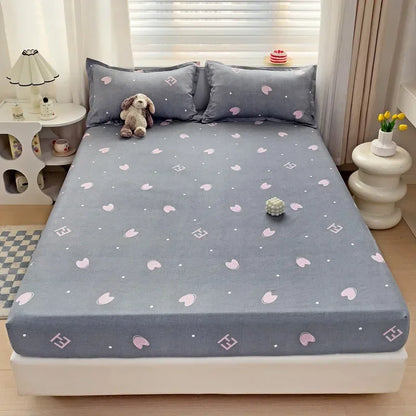 DecorBites™ Japanese Style Thick Fitted Sheet for Queen/King Bed