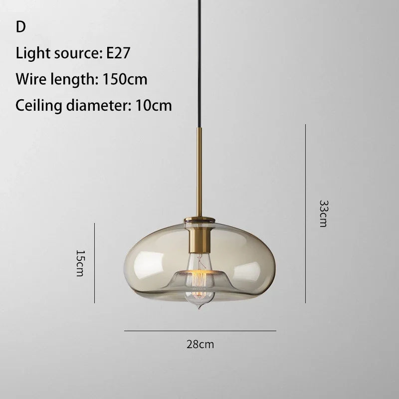 Decorbites™ Industrielles Retro-LED-Glas-Pendant-Licht-Leuchter für Küche und Restaurant