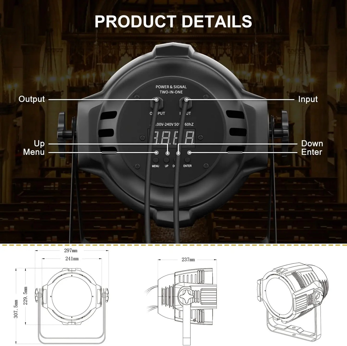 Decorbites™ Großer Wagen 54*2W Superhelle Bühnenbeleuchtung mit Ständer - Set aus 4