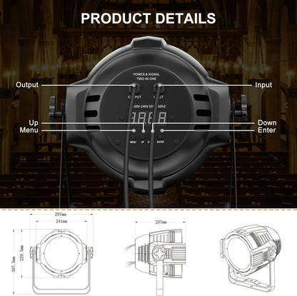 Decorbites™ Großer Wagen 54*2W Superhelle Bühnenbeleuchtung mit Ständer - Set aus 4