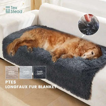 Decobites Shaggy Plush Dog Blanket: Soft Washable Pet Blanket for Dogs & Cats