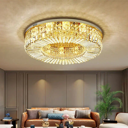 DecorBites™ Crystal Ring LED Ceiling Lamp for Modern Luxury Living
