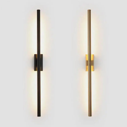 Aplique de pared LED lineal DecorBites™ con luz ascendente y descendente, negro y dorado