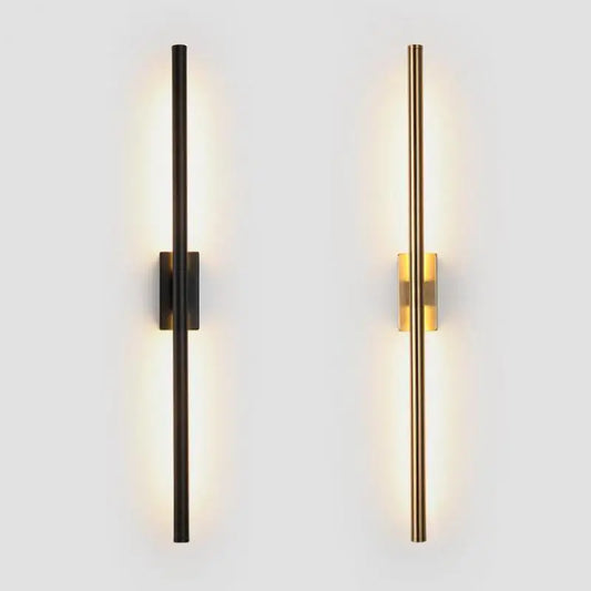 Aplique de pared LED lineal DecorBites™ con luz ascendente y descendente, negro y dorado