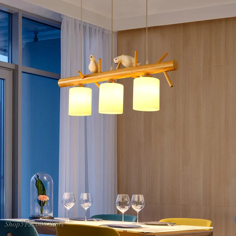 DecorBites™ Bird Glass Pendant Light: Modern Nordic Kitchen Hanging Lamp for Home Decor
