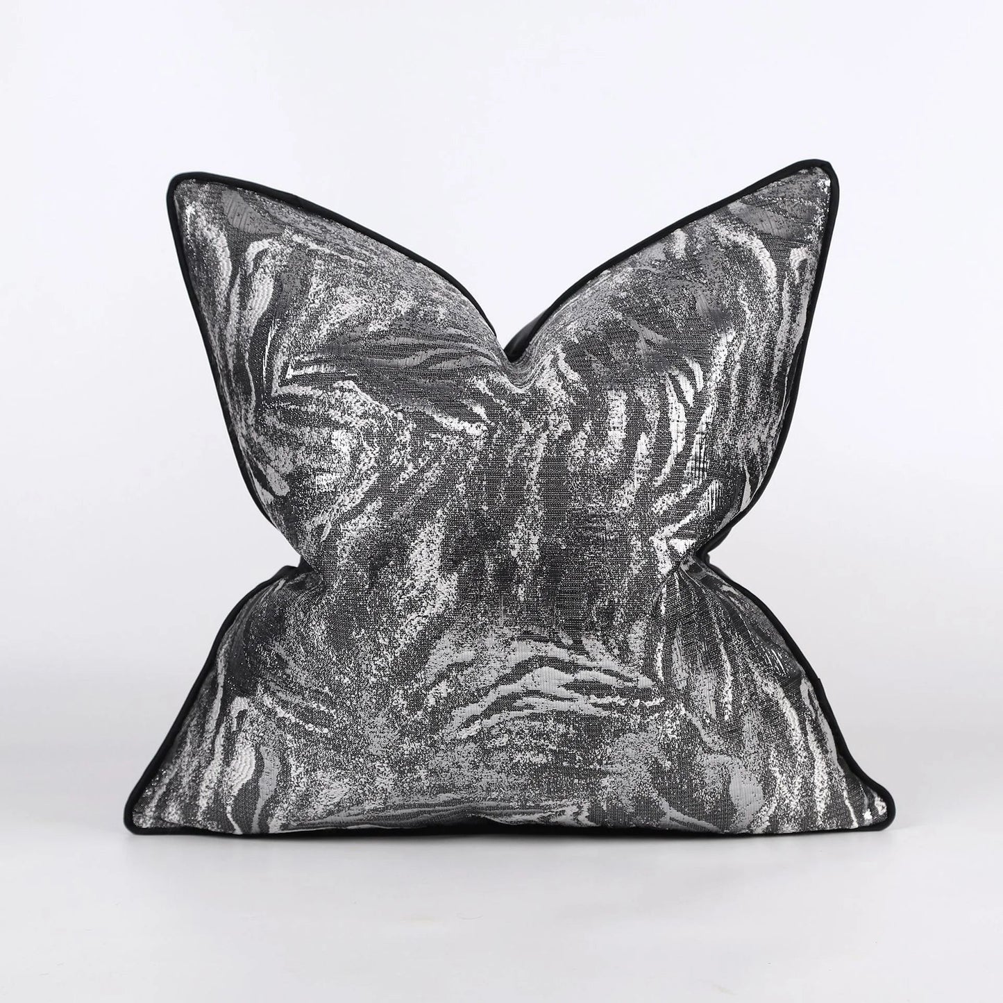 DecorBites™ Jacquard High-end Cushion Cover 45x45cm Black Gold Decorative Pillowcase