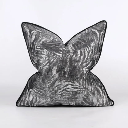 DecorBites™ Jacquard High-end Cushion Cover 45x45cm Black Gold Decorative Pillowcase