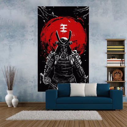 Decobites Samurai Printed Tapestries Wall Hanging for Decoration